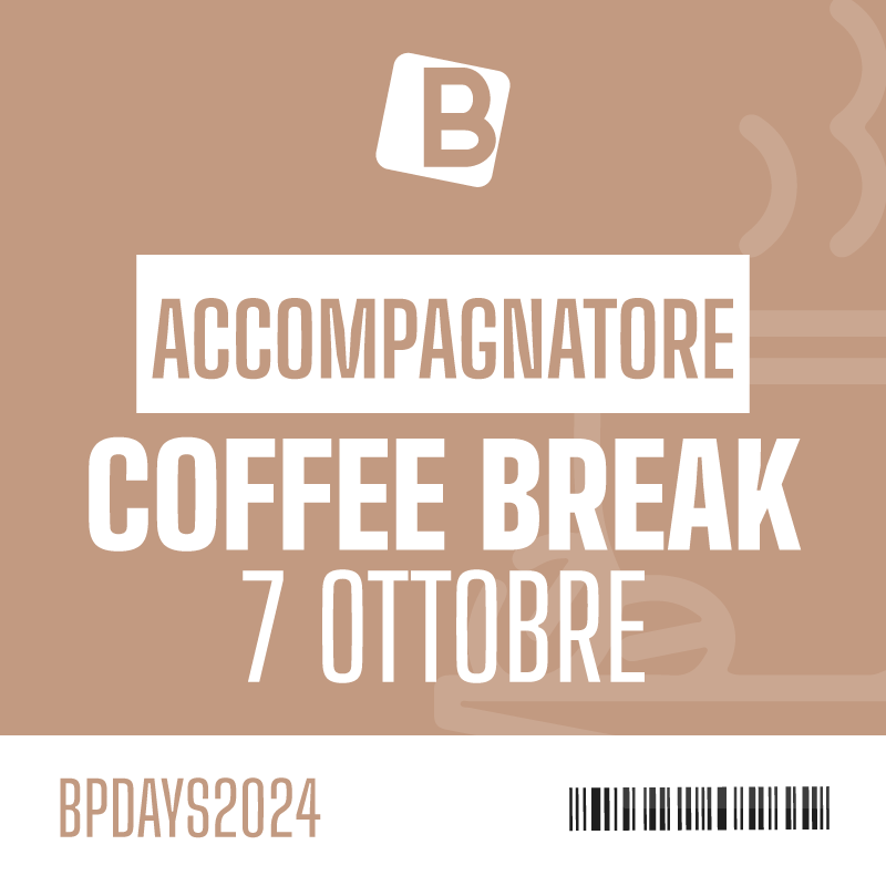 COFFEE BREAK accompagnatore del 7 ottobre